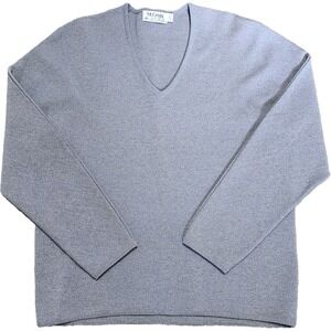 Vintage St. Croix Men's 100% Zephyr Wool Gray V-Neck Sweater Size L
